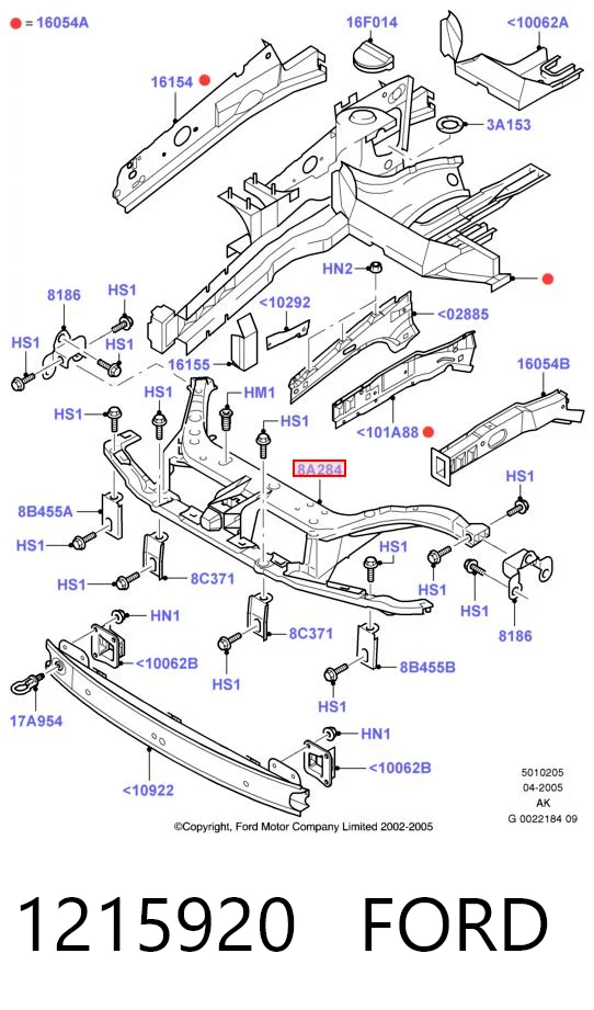 Soporte de radiador  para Ford Focus I (DFW)