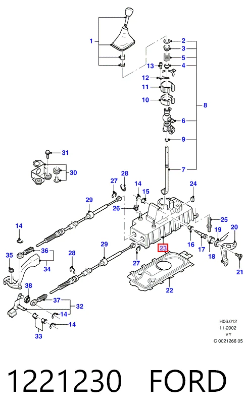 Palanca de cambios para Ford Galaxy WGR