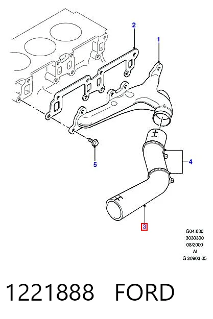 Manguera radiador para Ford Transit V184/5