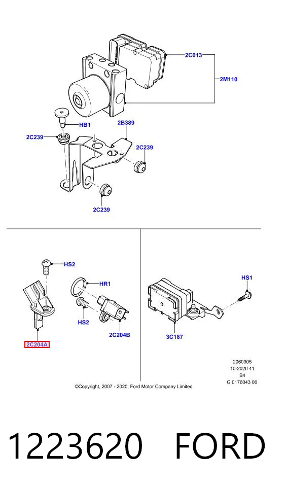 1223620 Ford Sensor de rueda abs