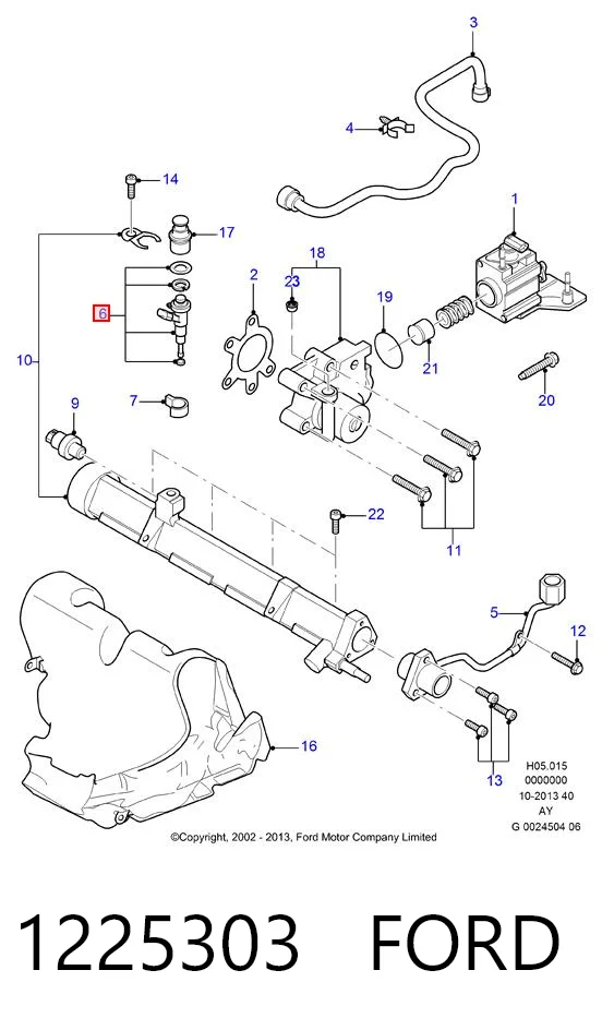 1225303 Ford Inyector de combustible