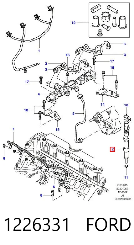 1226331 Ford Inyector de combustible