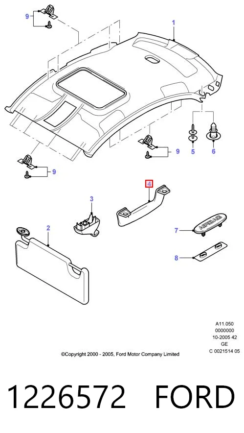 1226572 Ford Asa de techo