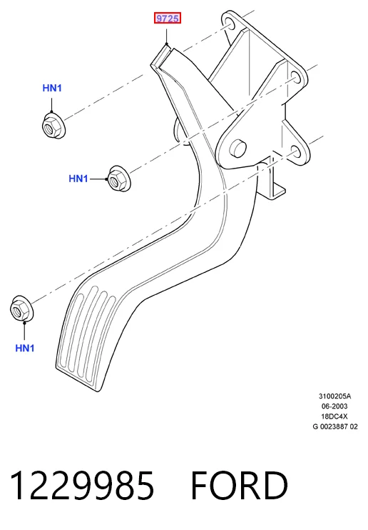 Comprar Pedal del acelerador Ford Focus I DFW a bajo precio