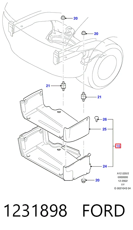 Aislante de capot Ford Galaxy I VX
