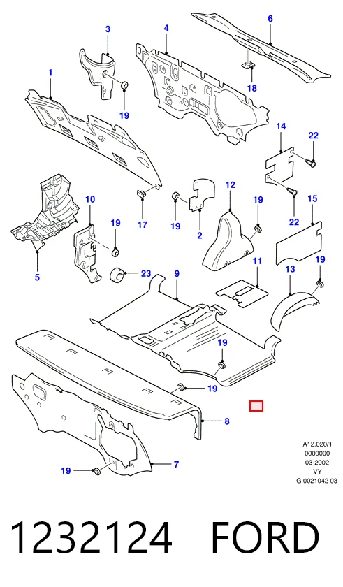 Aislante de capó de motor para Ford Galaxy I VX WGR