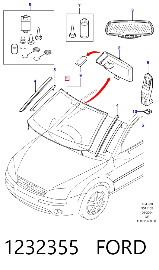 Parabrisas 1232355 FORD