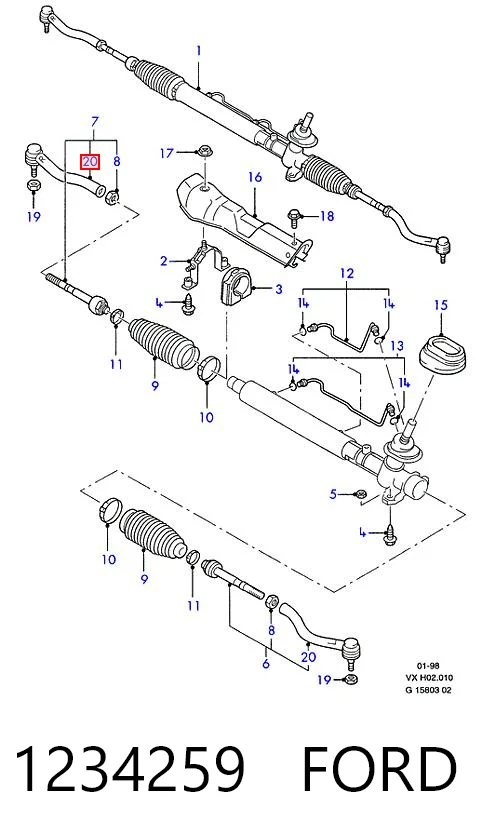 Rótulas de dirección para Ford Galaxy  (WGR)
