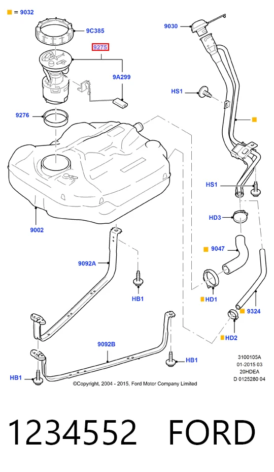 1234552 Ford Módulo de alimentación de combustible