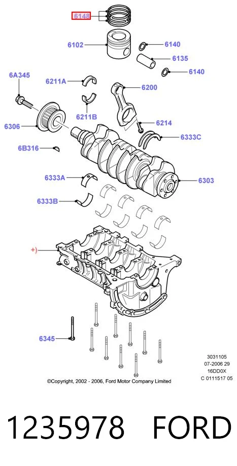 9467600280 Fiat/Alfa/Lancia Juego de anillos de pistón, motor, STD