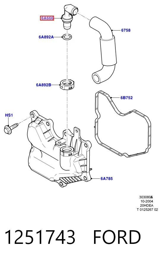Válvula de ventilación del cárter para Ford S-Max  CA1