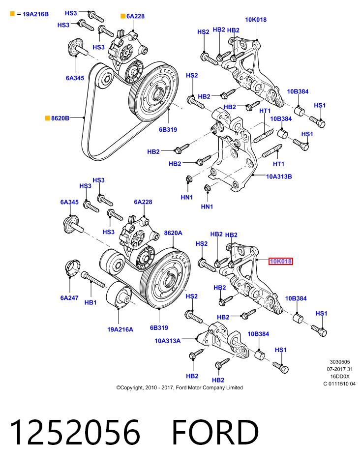 Soporte del alternador para Ford C-Max DM2