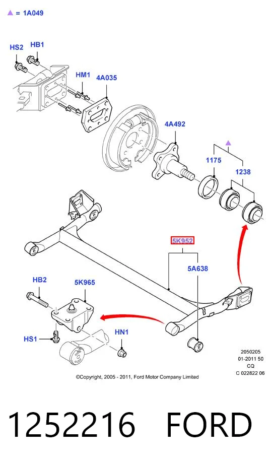 Puente trasero para Ford Ka  RBT