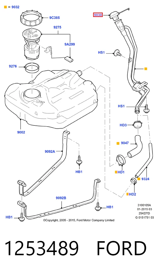 Tapón combustible Galaxy  monovolumen (2006-2015) original desde 15,70 €