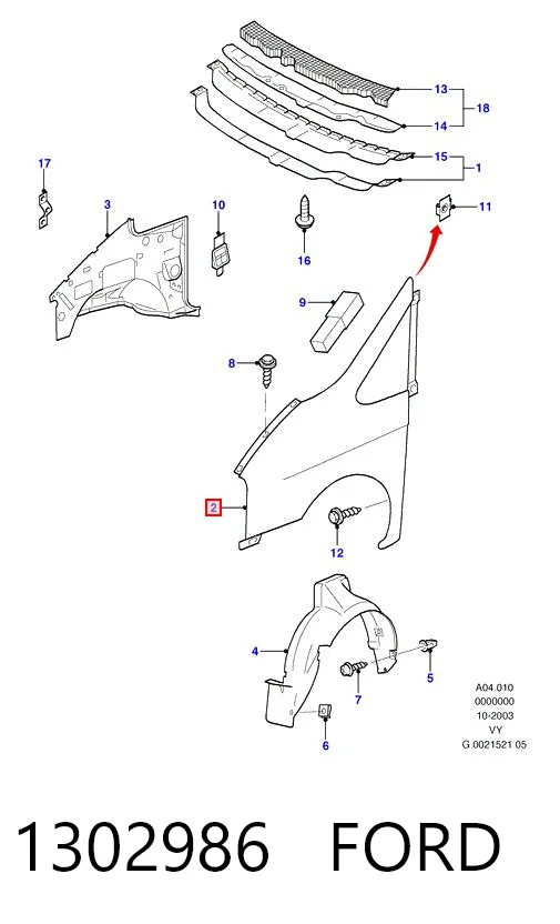 Aleta delantera izquierda Ford Galaxy I VY monovolumen (WGR) (2000 - 2006) precio, desde 79,12 EUR