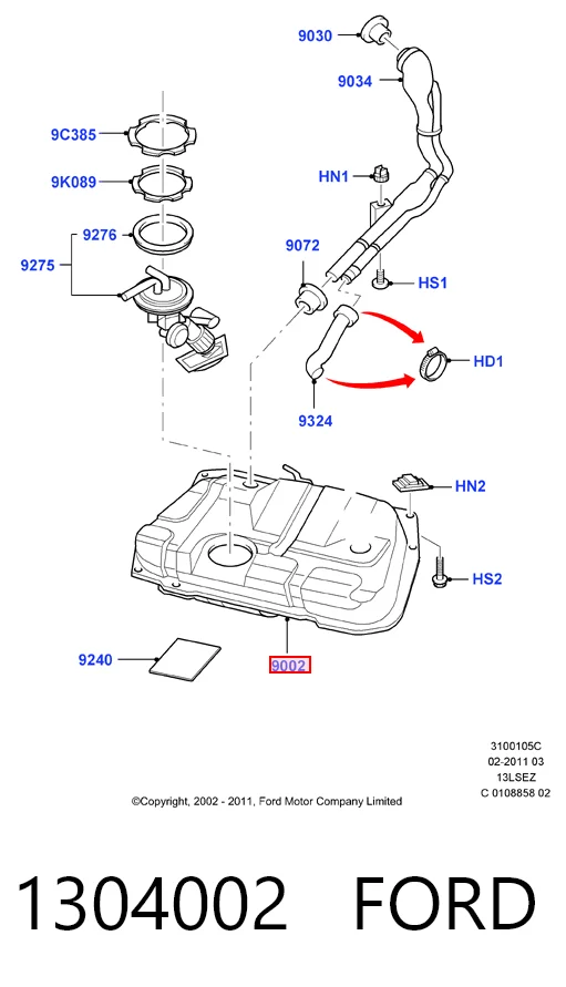 Tanque de combustible Ford Ka  (1996-2008)