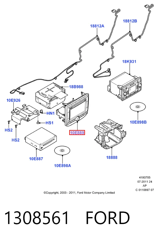 Pantalla multifuncion Ford C-Max  (2003-2007)
