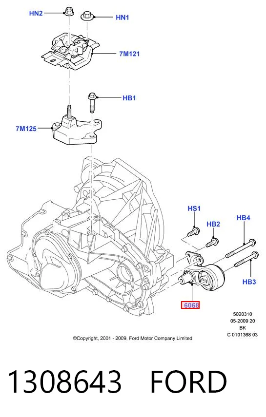 1308643 Ford Taco de motor