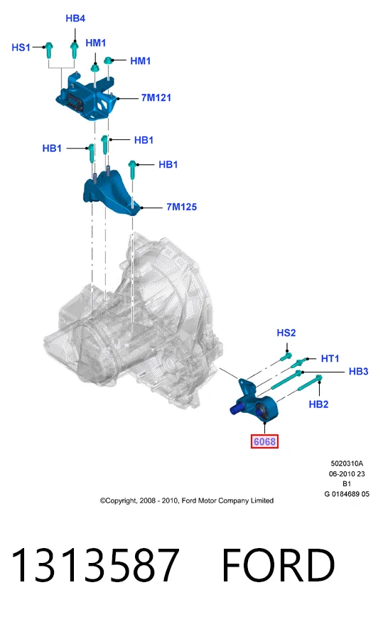 1313587 Ford Taco de motor