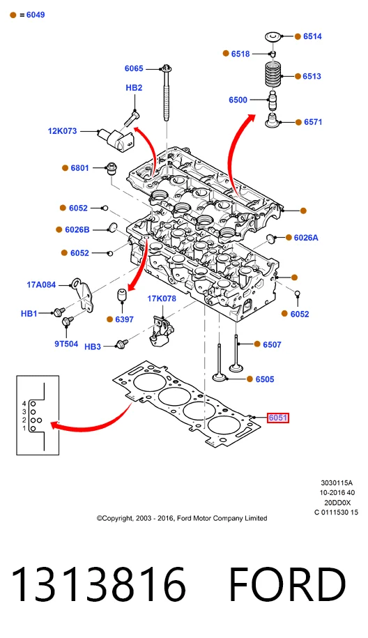 Empaque de culata Ford Mondeo IV sedán comprar en España