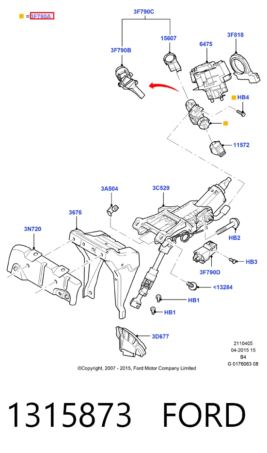 Interruptor de encendido para Ford Focus II DA, HCP, DP