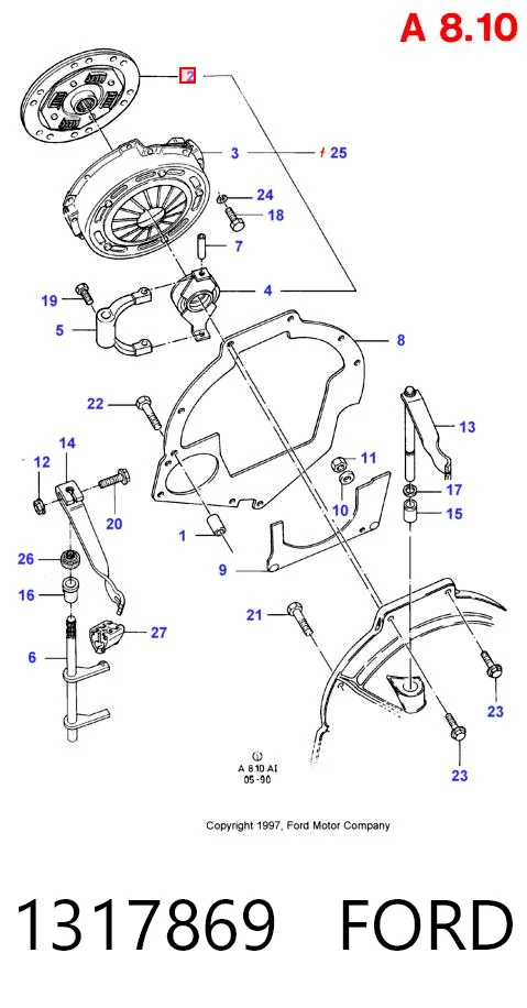 Disco de embrague para Ford Fiesta Mk2 FBD