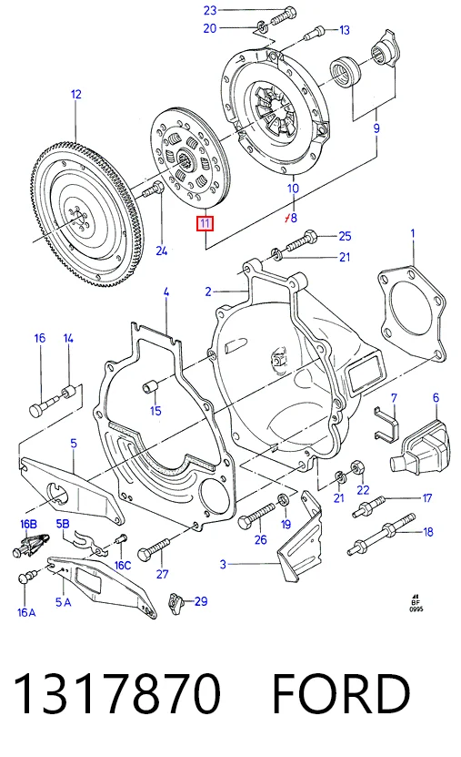 Disco de embrague Ford Sierra II sedán (GBG, GB4) (1987 - 1993) precio, desde 27,12 EUR