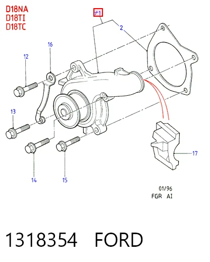 Motor de agua para Ford Mondeo I (GBP)