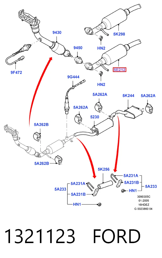 Convertidor catalítico Focus I sedán (1999-2005) original desde 178,46 €