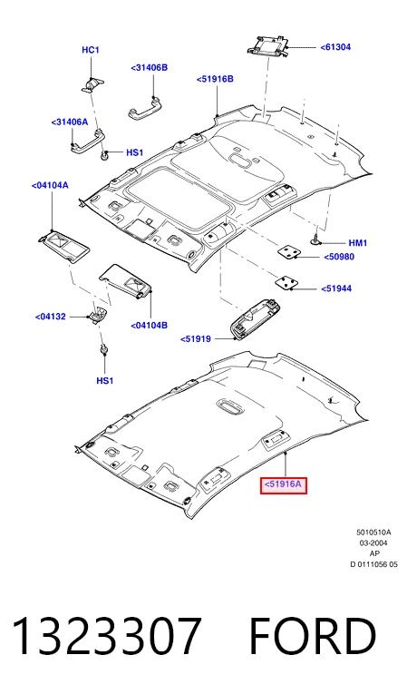 Techo interior para Ford C-Max DM2