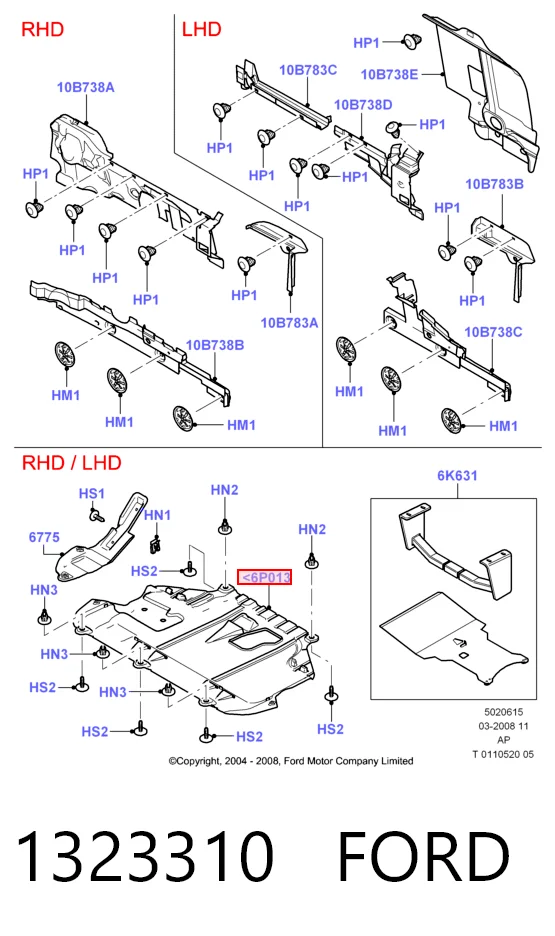Comprar Protección motor / empotramiento Ford Focus II DA, HCP, DP
