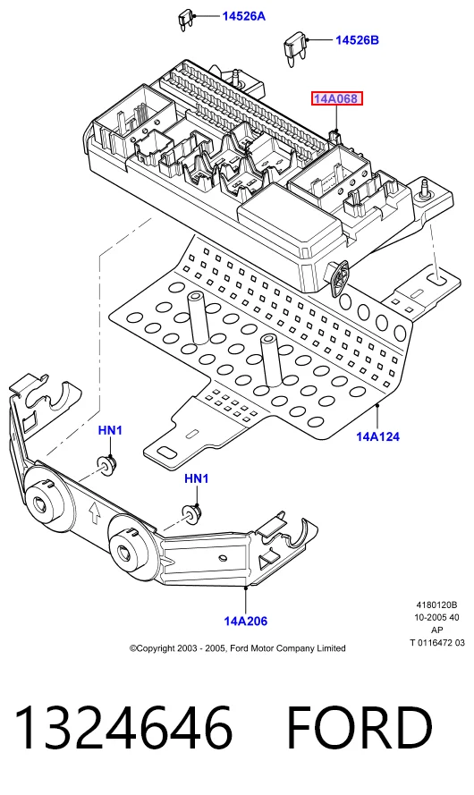 Caja de relés y fusibles para Ford Focus II DA, HCP, DP