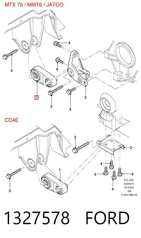 1327578 Ford Taco de motor