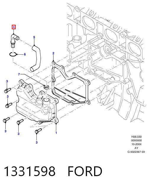 Comprar Válvula PCV de ventilación de gases del cárter Ford Mondeo III B4Y a bajo precio