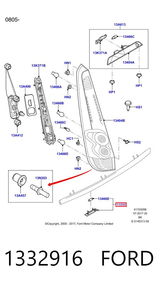 Comprar Luz de matrícula trasera Ford Mondeo II BFP a bajo precio