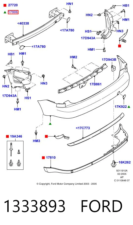 Comprar Parachoques trasero Ford C-Max  DM2