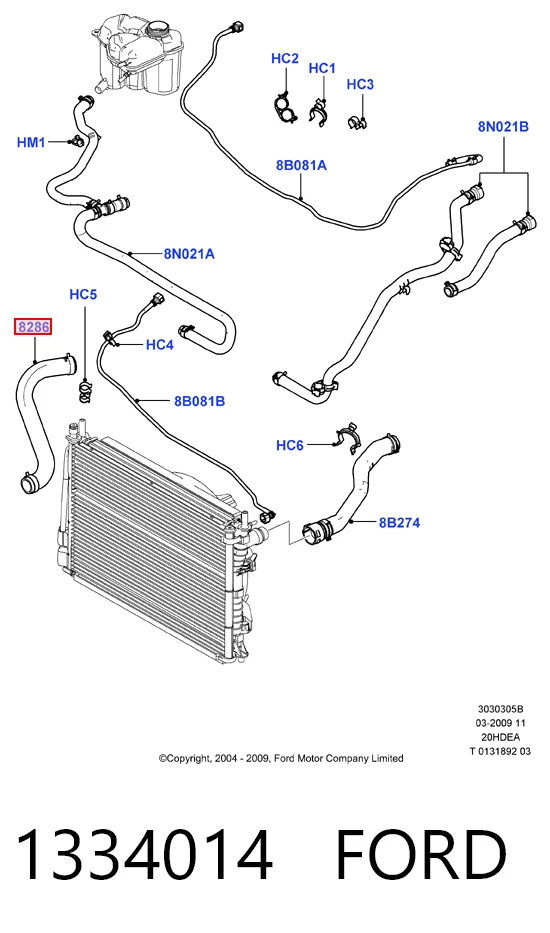Bomba de agua 1334014 FORD