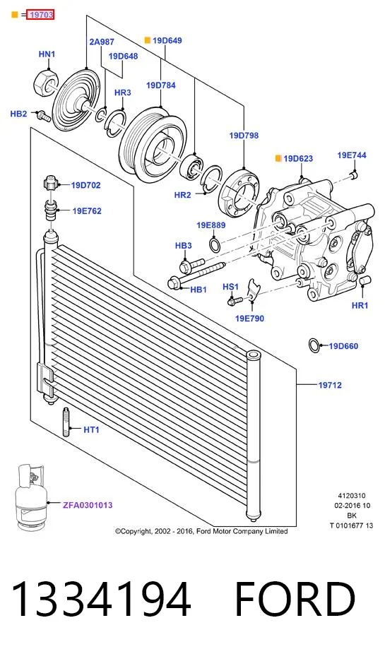 1334194 Ford Compresor climatizador