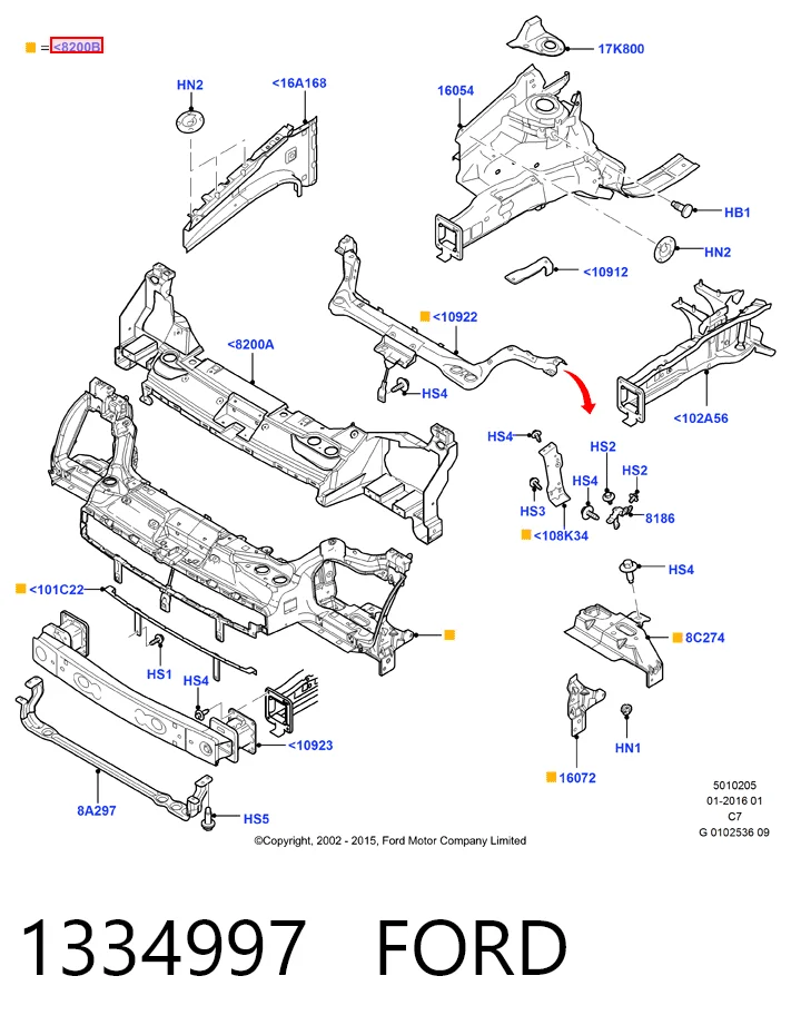 Soporte de radiador  Ford Connect 
