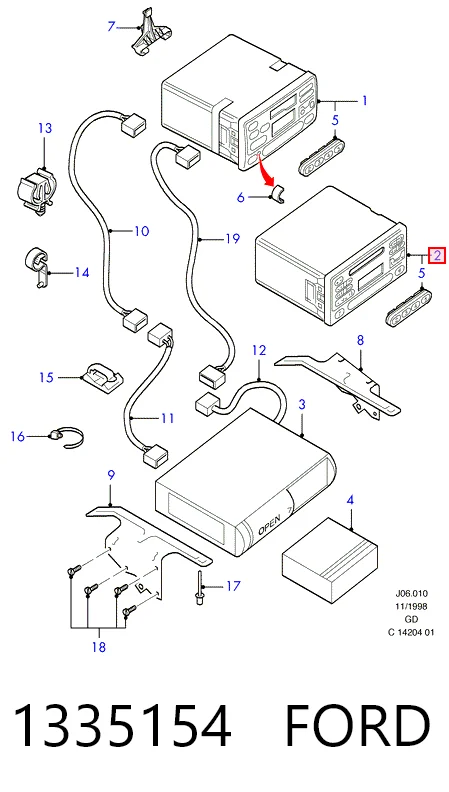 Radio para Ford Mondeo B4Y