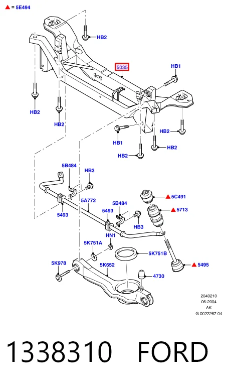 Subchasis trasero Ford Focus I (DFW)
