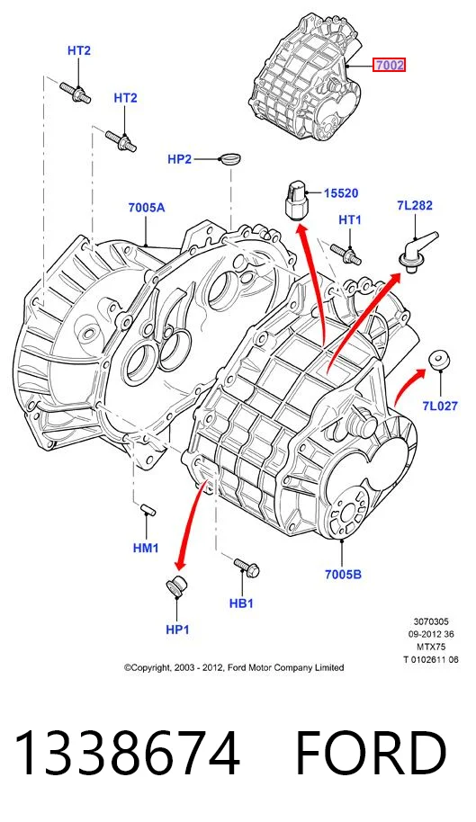 Transimisión manual Ford Connect TOURNEO bus (PU2) (2002 - 2013) precio, desde 232,32 EUR