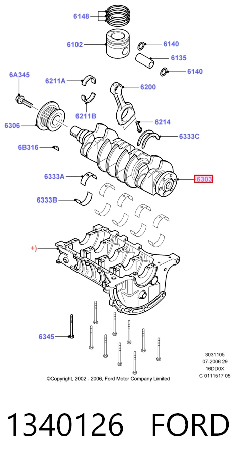 Comprar Cigüeñal Ford Focus II DA, HCP, DP