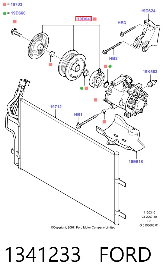 1341233 Ford Compresor climatizador