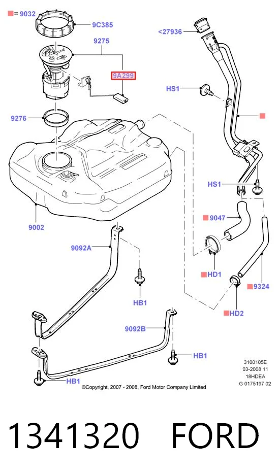 1341320 Ford Medidor de combustible