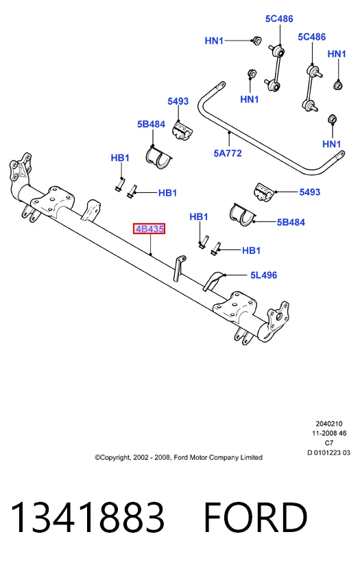 Puente trasero para Ford Connect TC7