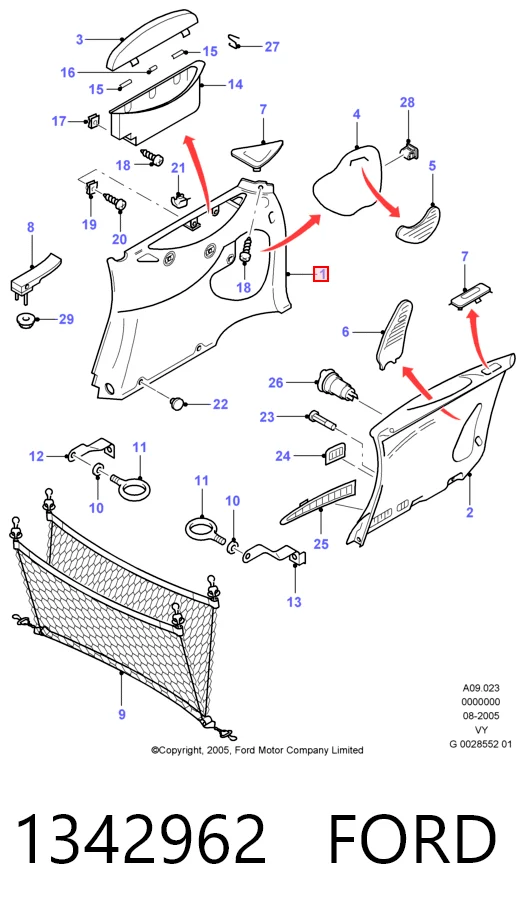Manguera inferior del radiador A9735010082 Mercedes