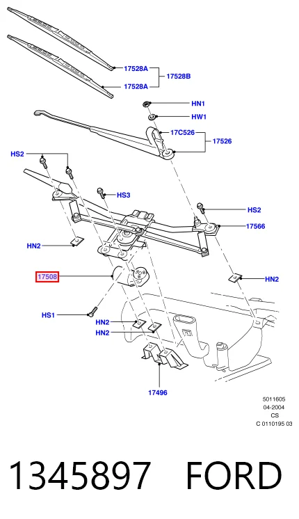 Motor limpiaparabrisas para Ford Ka  RBT