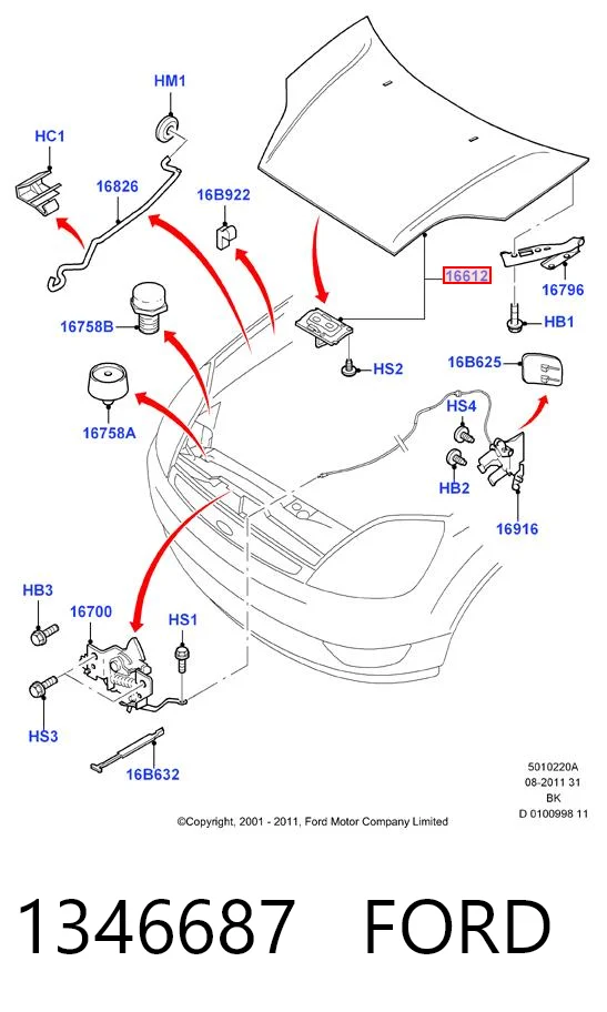 Capó del motor Ford Fusion familiar (JU) (2002 - 2012) precio, desde 172,79 EUR