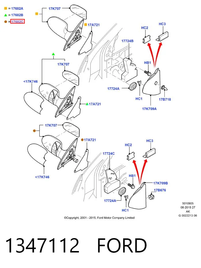 Comprar Espejo de retrovisor izquierdo Ford Focus I DFW